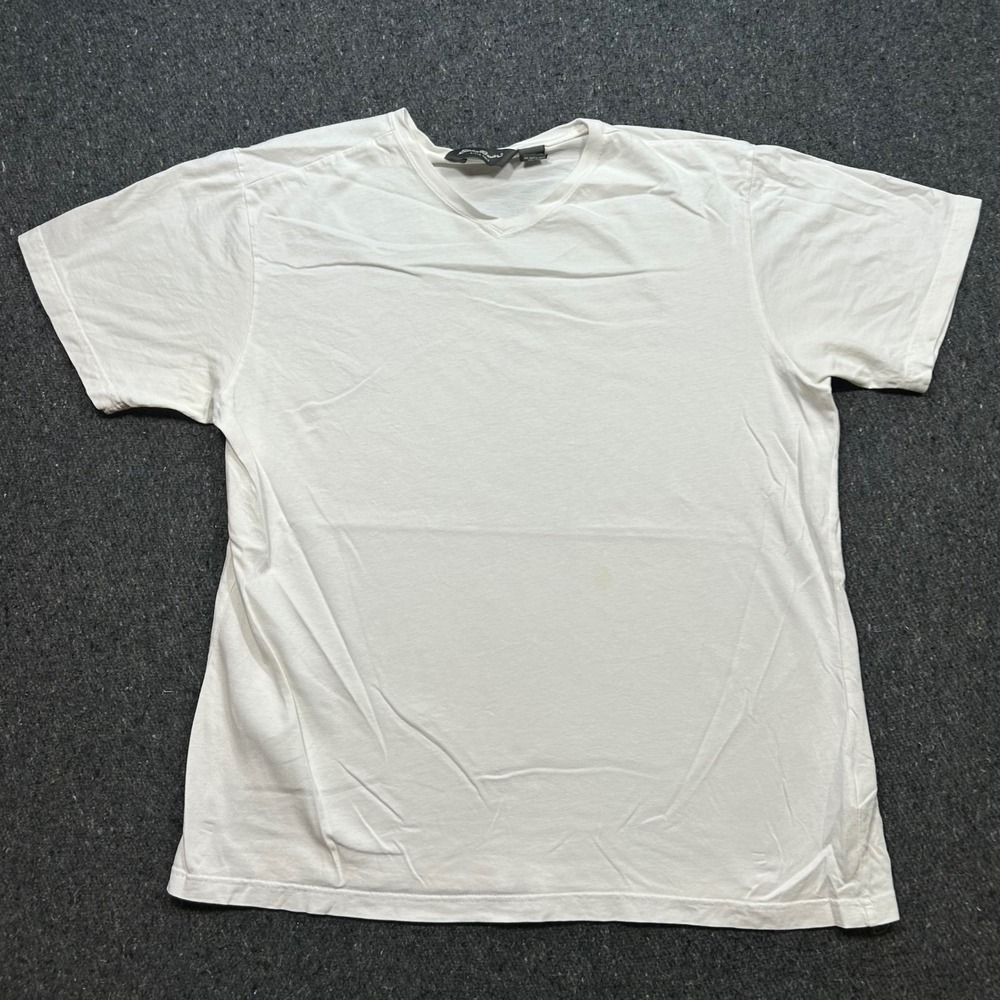Eddie Bauer TShirt Sz XL Mens White‎ Gorpcore Minimalist Essential V-Neck Basic